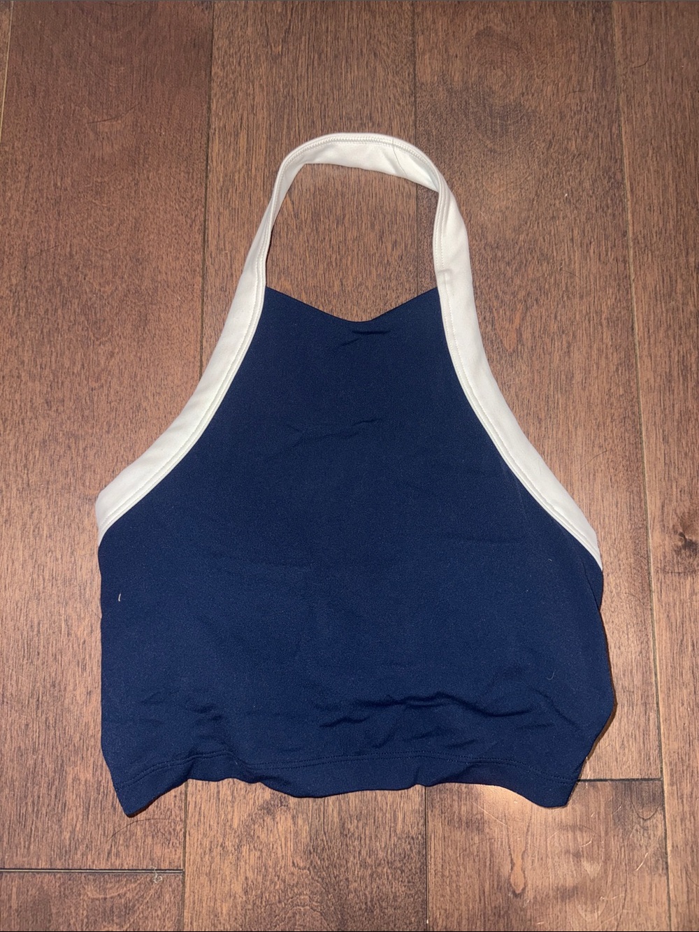 lululemon athletica Navy Crop Tank with White Trim